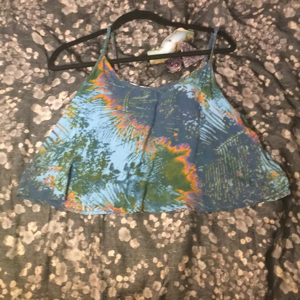 Mossimo crop the dye tank top